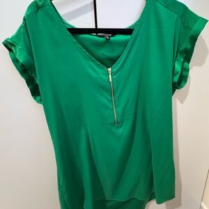 Green Satin Express Women's Top